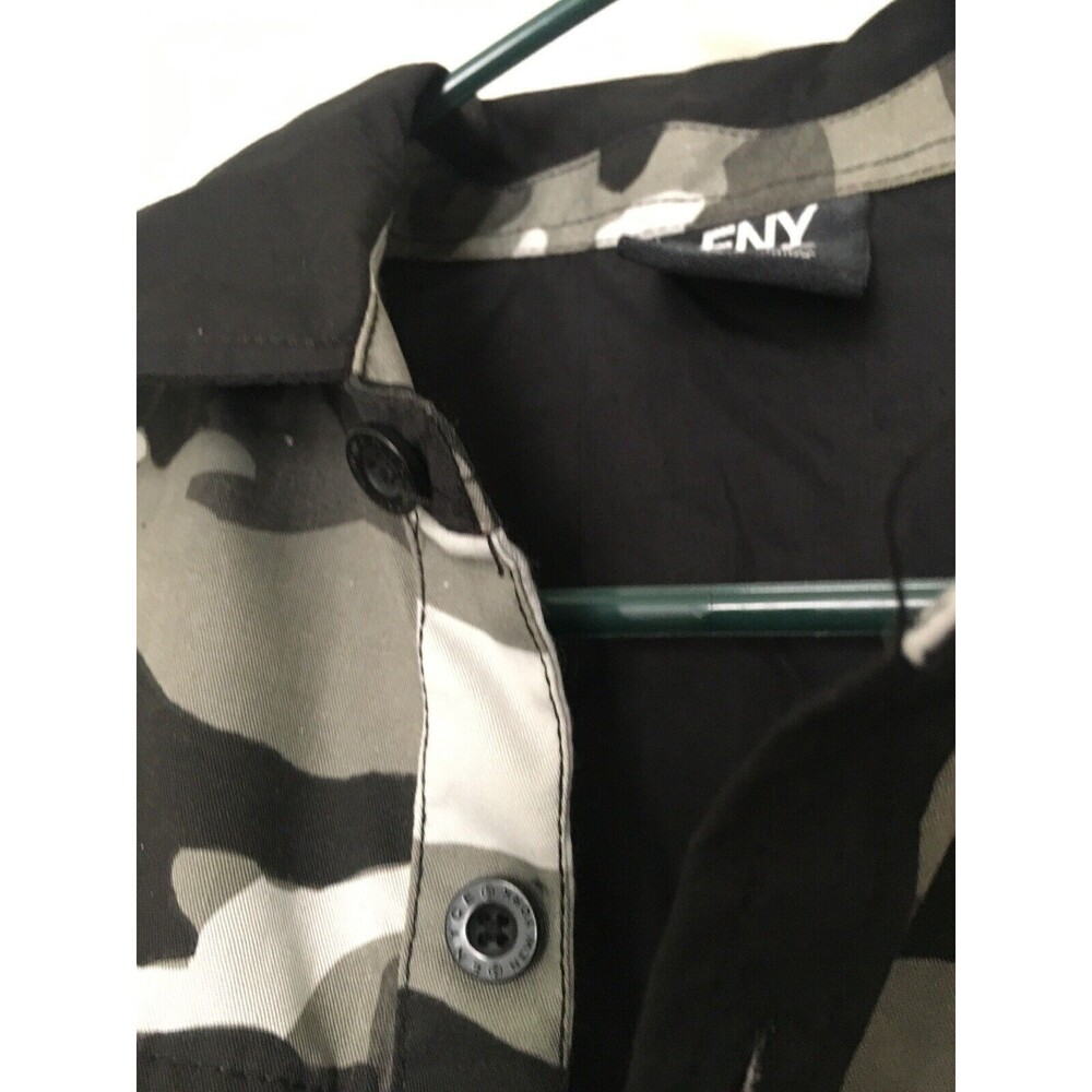Enyce Shirt Men's Camouflage Gray Black Long Sleeve Button Down Shirt Size Large - Picture 6 of 11
